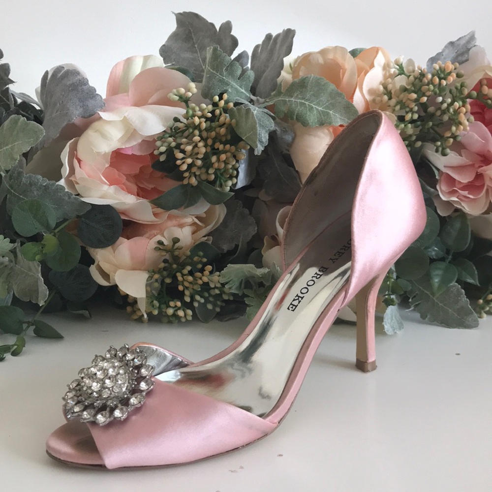 Audrey Brooke embellished satin pump
